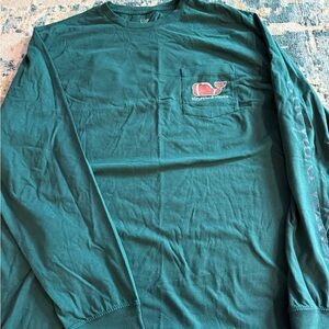 Vineyard Vines Men's Teal Long Sleeve Tee